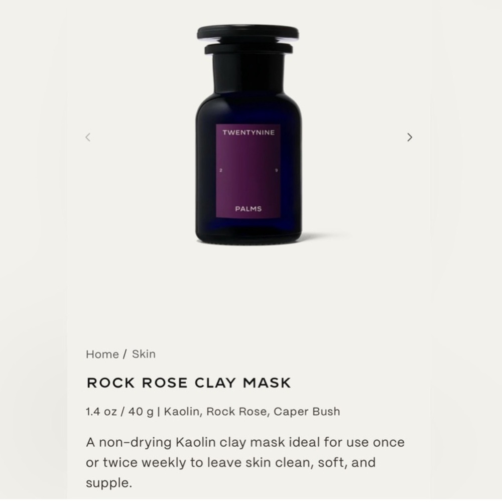 29 Palms Rock Rose Clay Mask NEW IN BOX